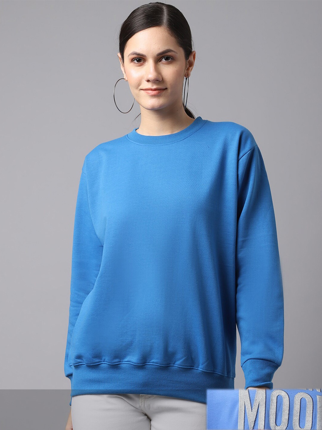 MACK JONNEY Women Pack of 2 Blue Printed Sweatshirt