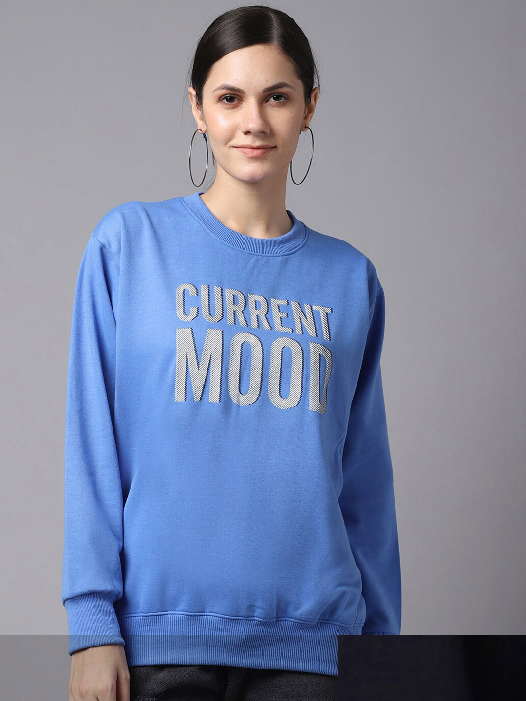

MACK JONNEY Women Pack of 2 Blue & Black Printed Sweatshirt