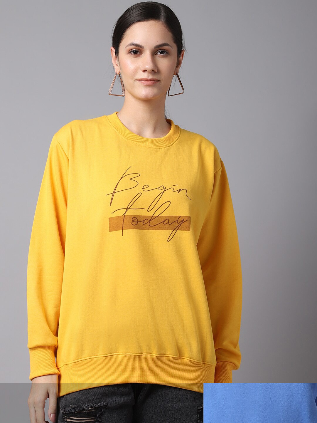 

MACK JONNEY Women Pack of 2 Yellow Printed Sweatshirt