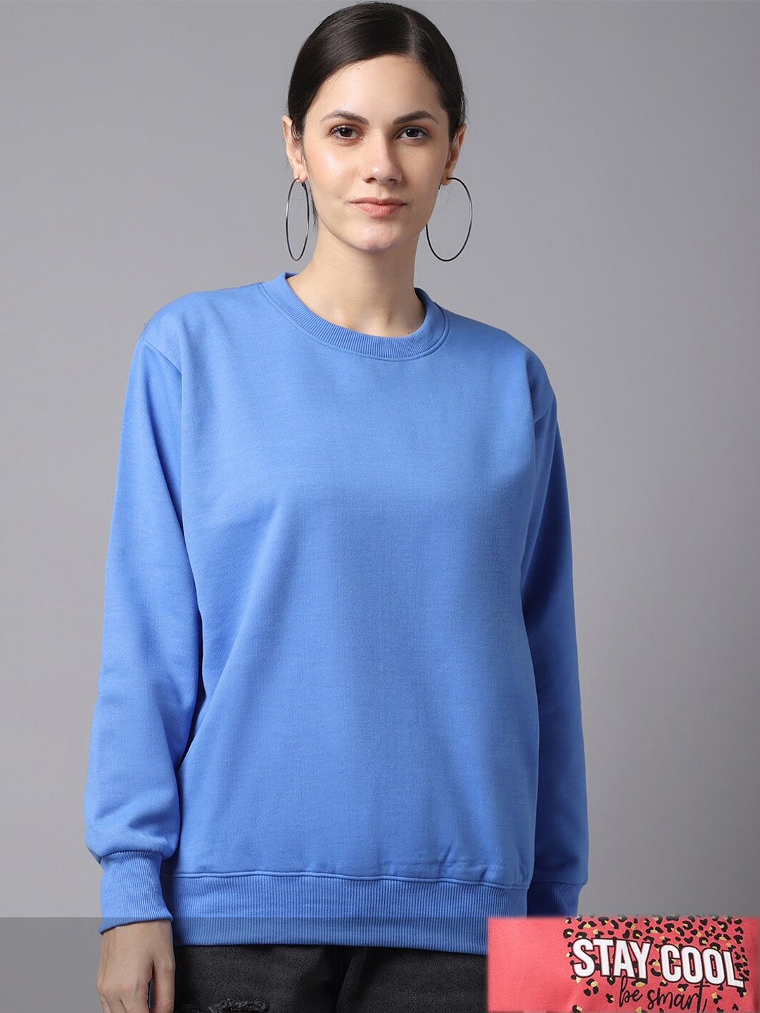 

MACK JONNEY Pack Of 2 Women Blue & Pink Printed Sweatshirt
