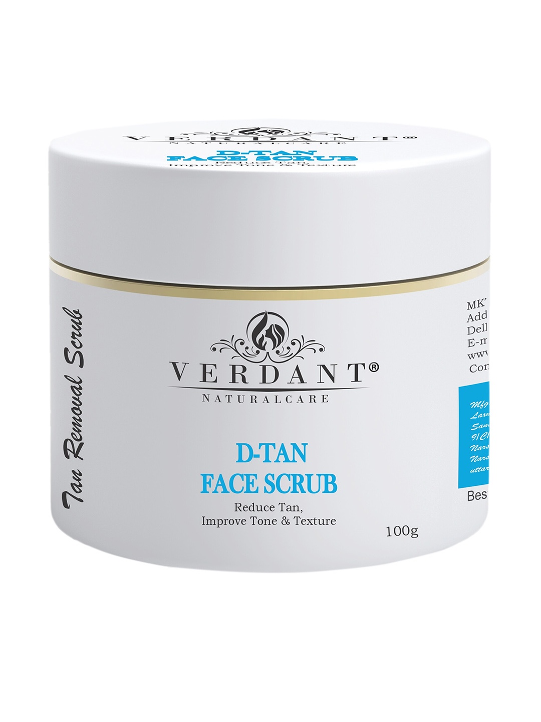 

Verdant Natural Care D-Tan Face Scrub 100 g, White