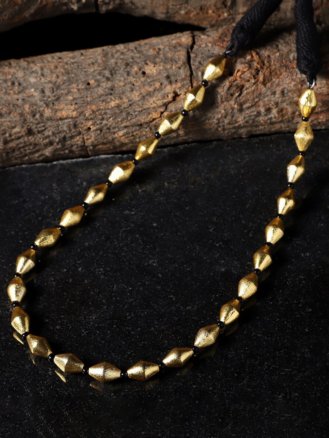

VENI Gold-Toned Brass Silver-Plated Oxidised Chain