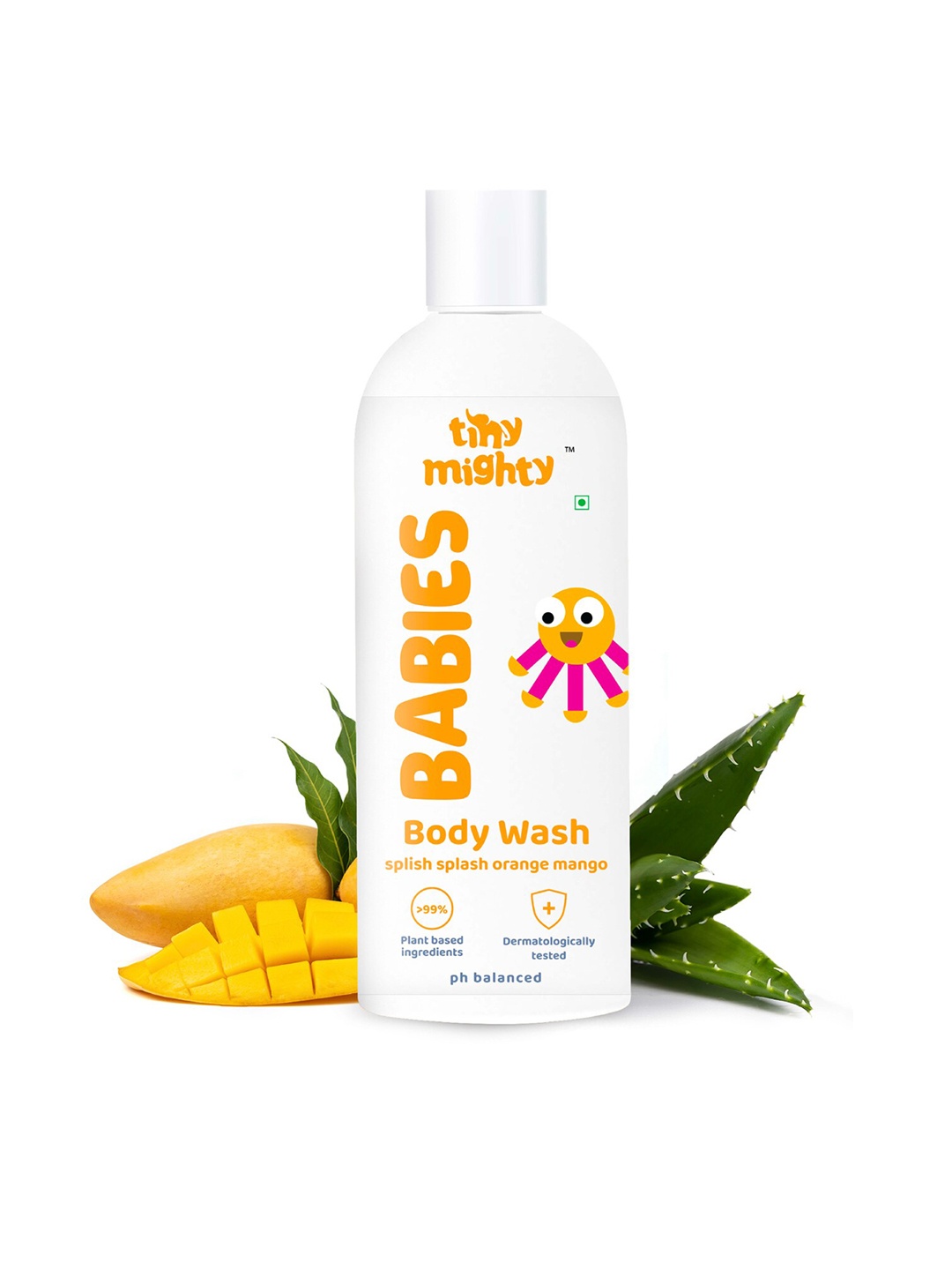 tiny mighty Kids Baby Body Wash 200 ml, White