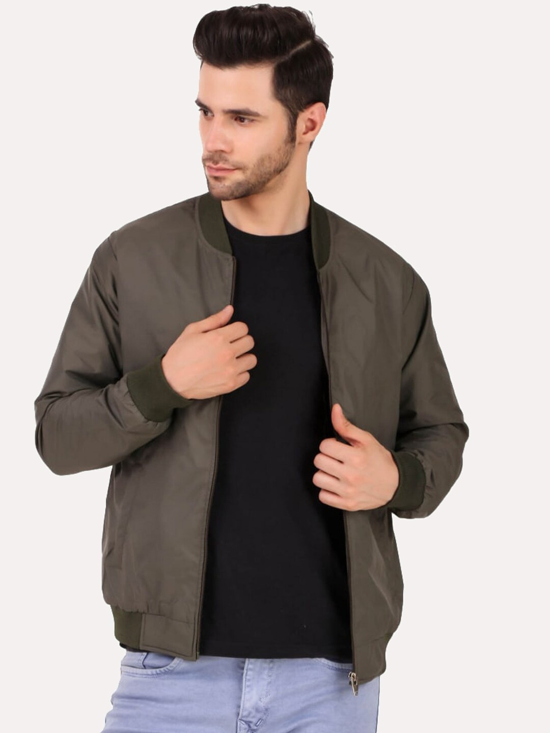 

Leather Retail Men Green Lightweight Tailored Jacket