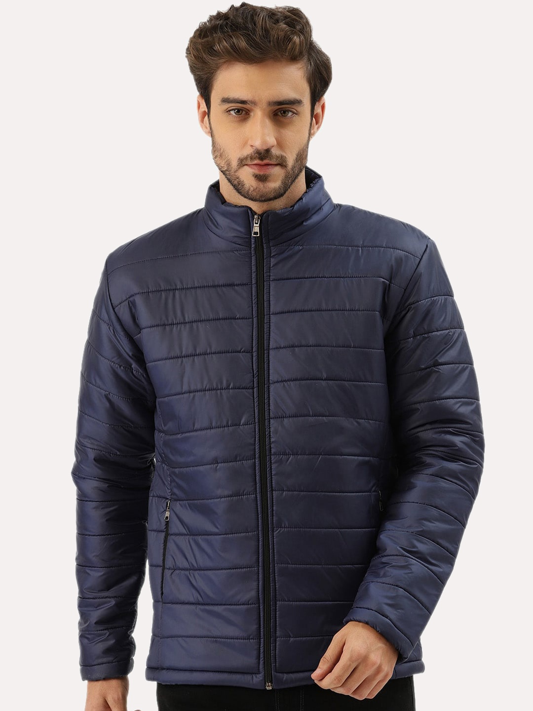 

Leather Retail Men Blue Lightweight Outdoor Puffer Jacket