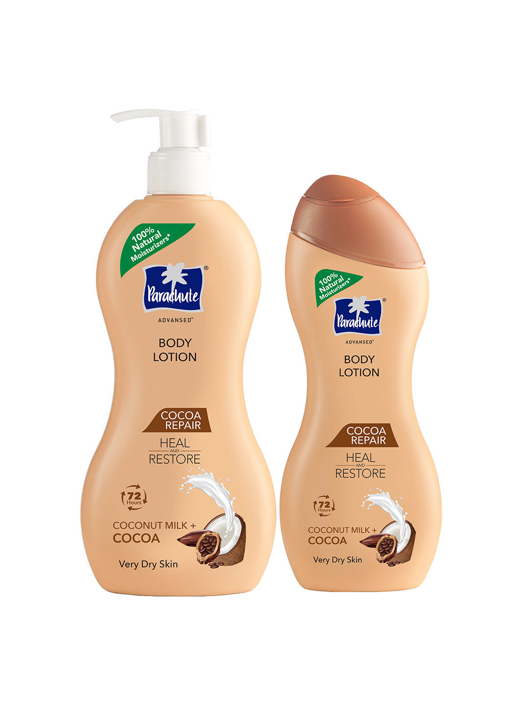 

Parachute Advansed Set Of 2 Cocoa Repair Heal & Restore Body Lotion - 400ml & 250ml, Brown