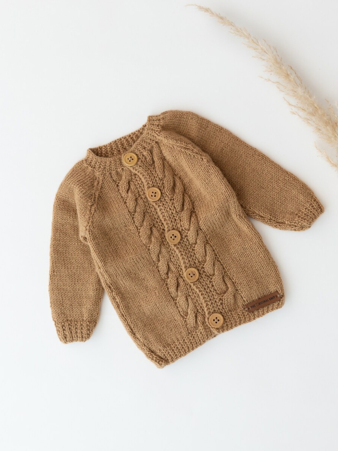

The Original Knit Unisex Kids Beige Cable Knit Cardigan
