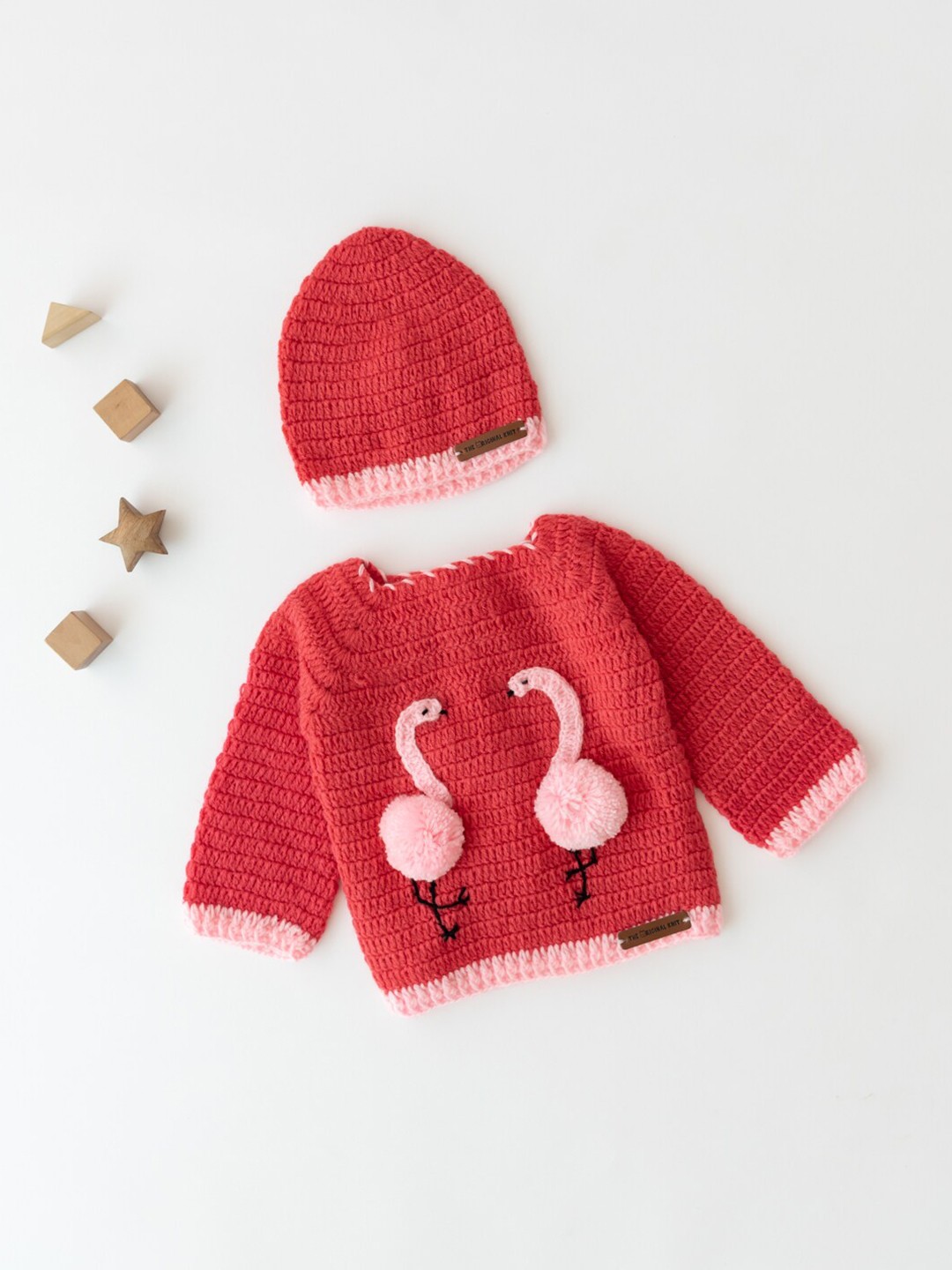 

The Original Knit Unisex Kids Pink Cable Knit Pullover
