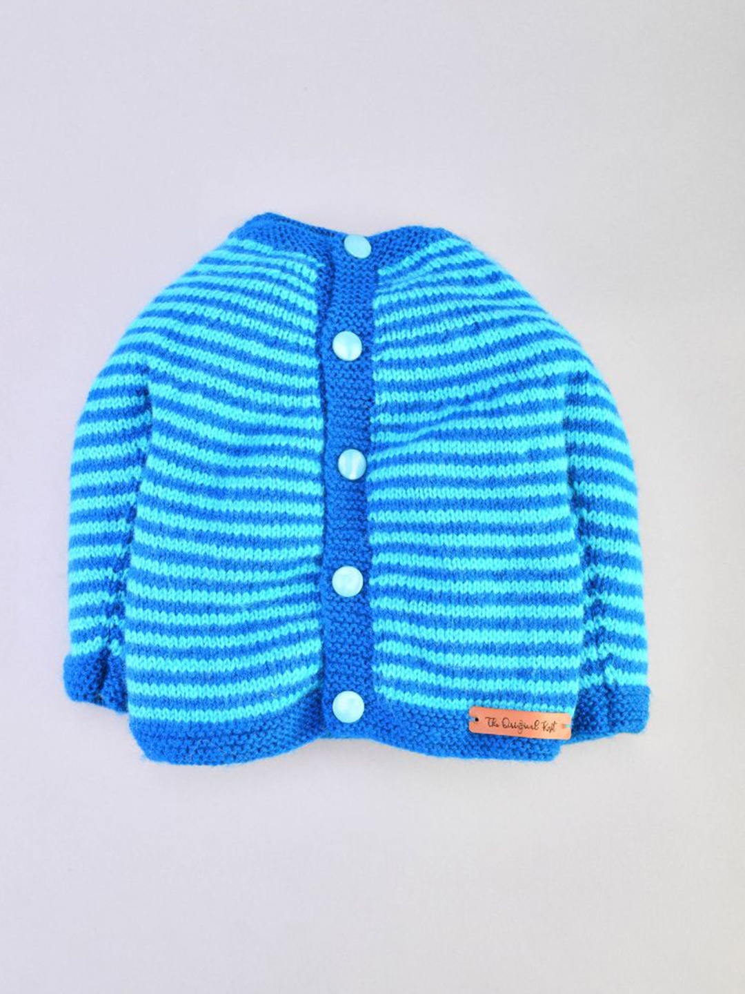 

The Original Knit Kids Blue Striped Cardigan