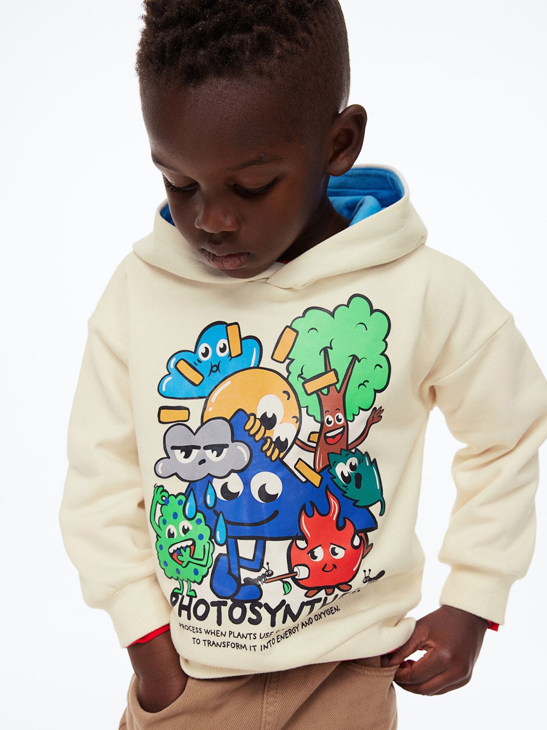 

H&M Boys Printed Hooded Pullover Sweatshirt, Multi