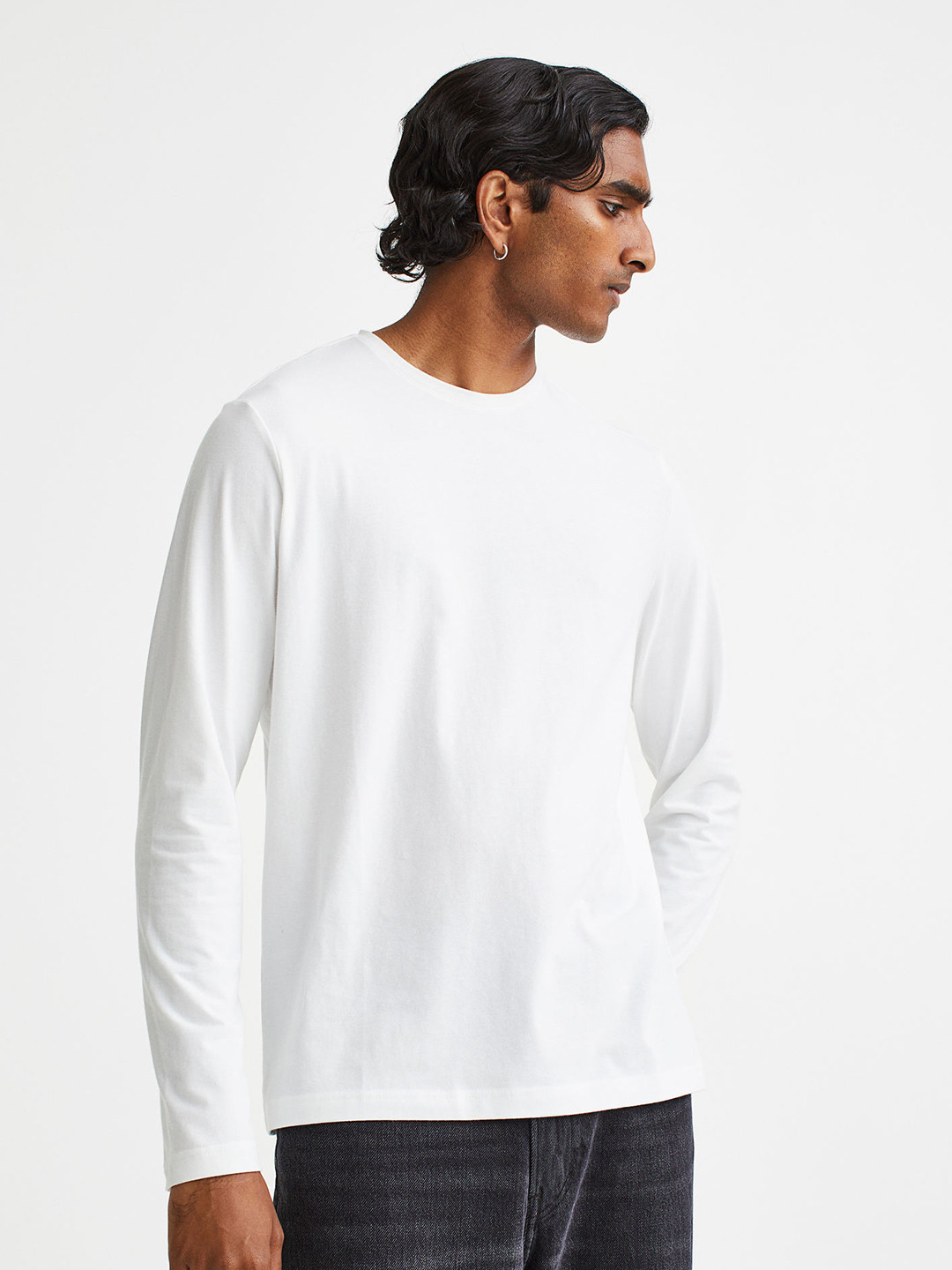 

H&M Men Pack of 3 Solid Slim Fit Sweatshirt, White