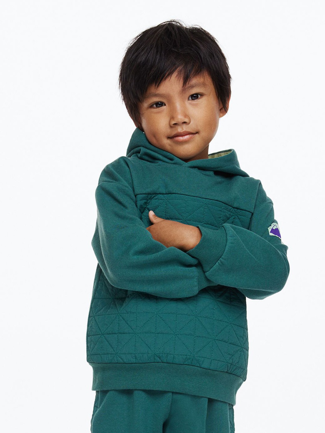 

H&M Boys Green Printed Sweatshirt