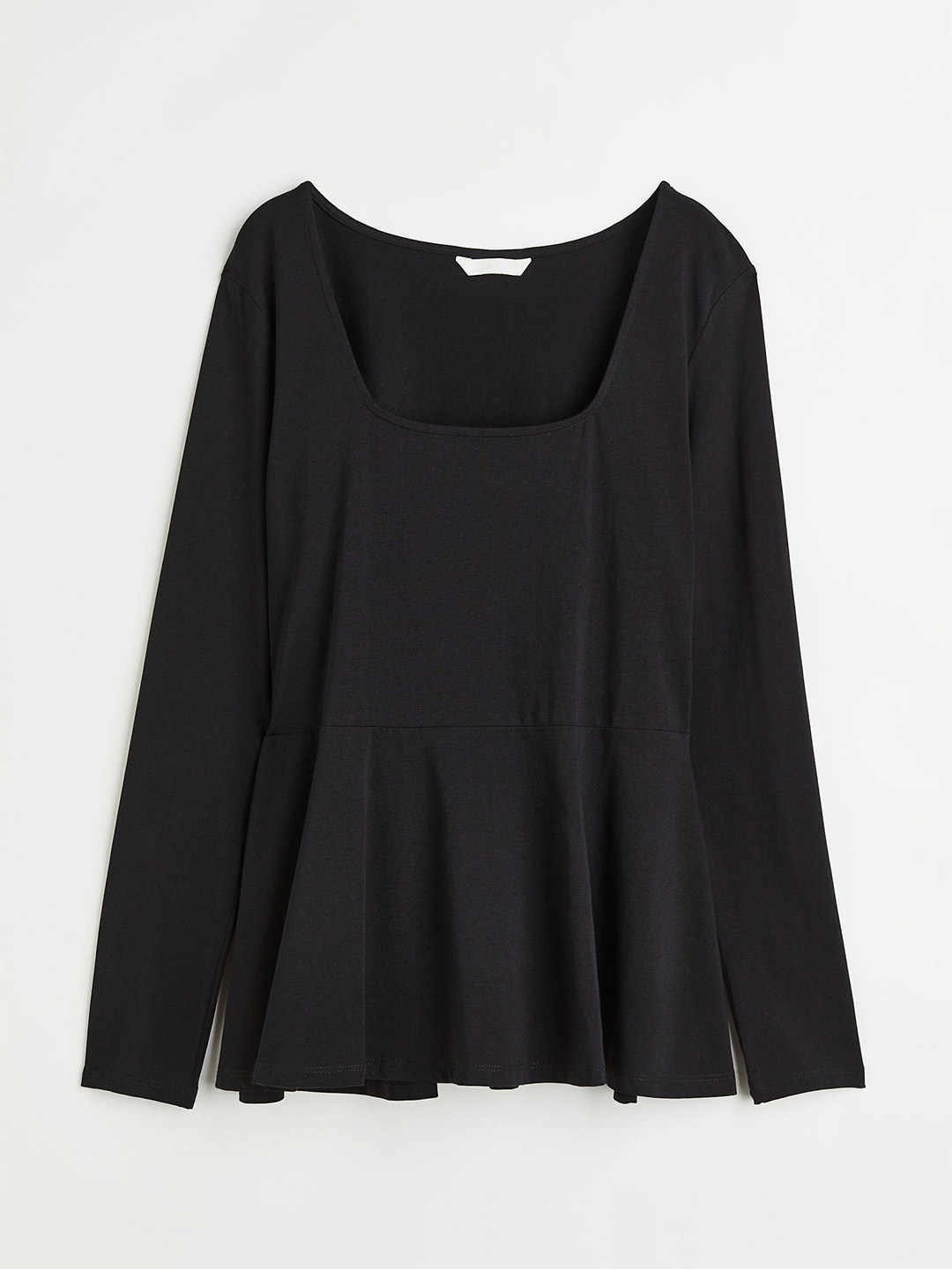 

H&M+ Women Black Solid Peplum top