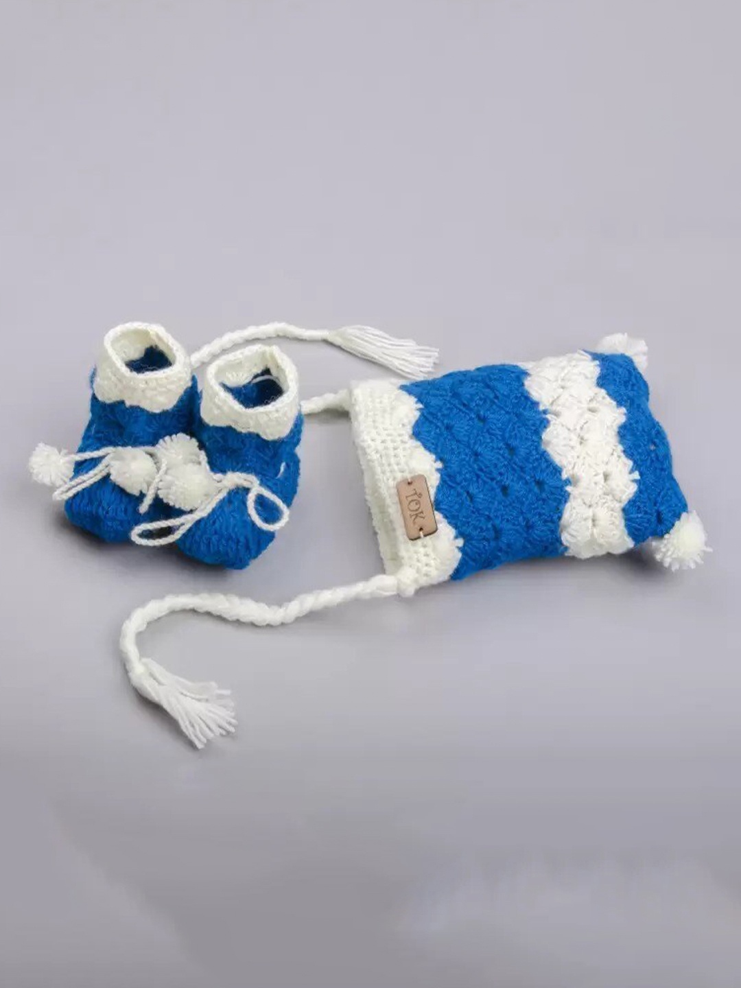 

The Original Knit Unisex Kids Blue & Off White Beanie