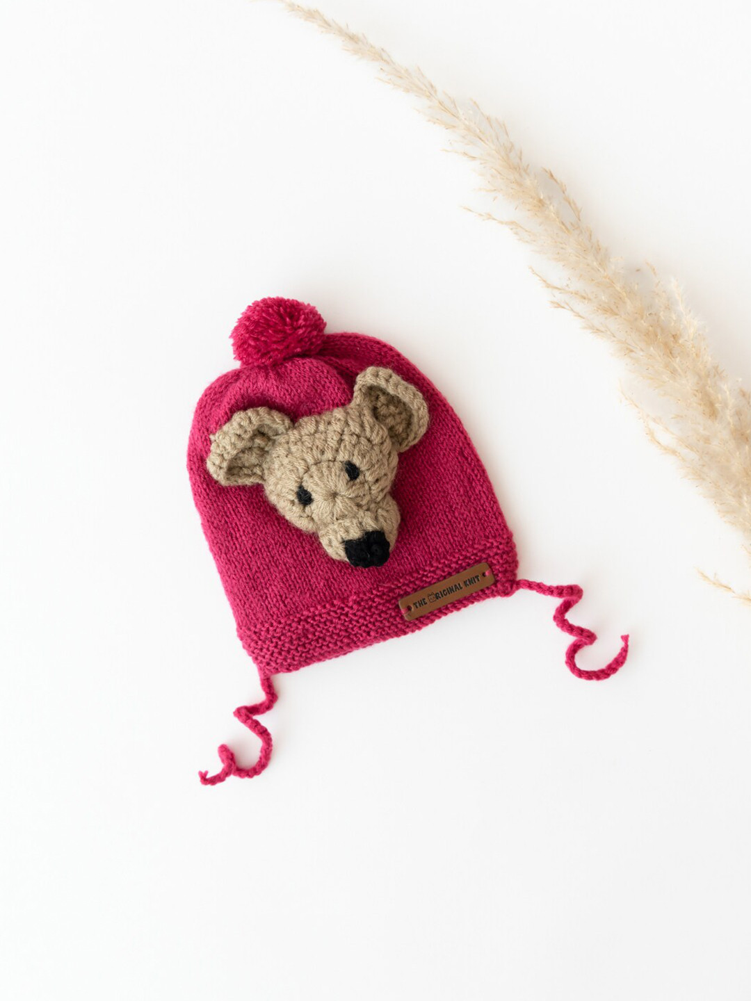 

The Original Knit Unisex Kids Magenta & Brown Beanie