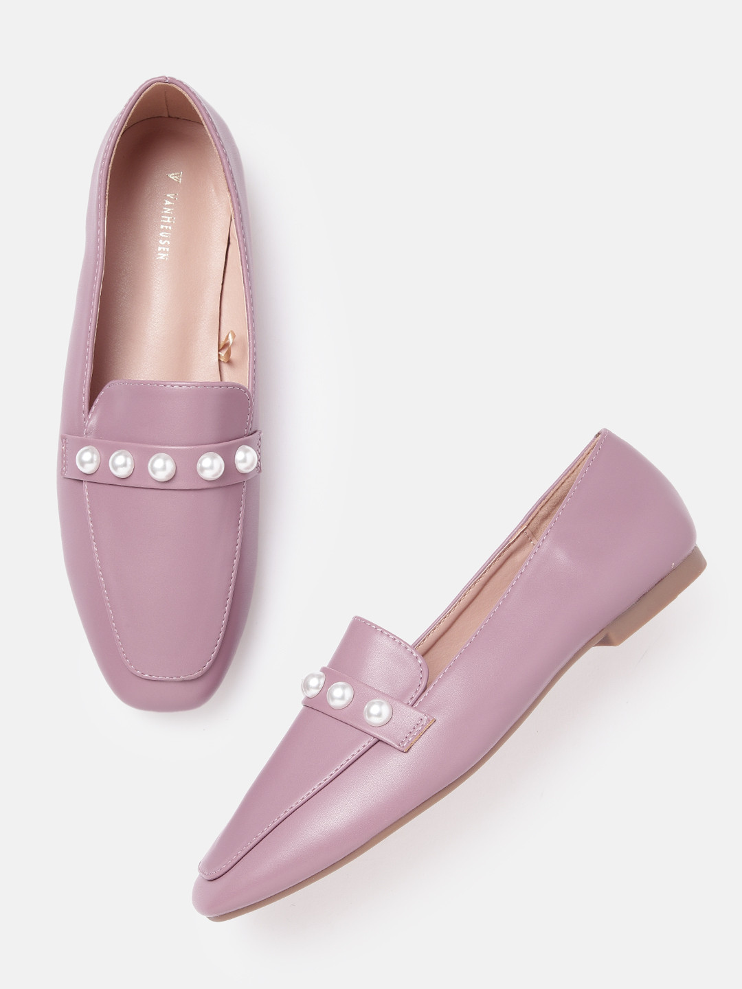 

Van Heusen Woman Embellished Loafers, Mauve