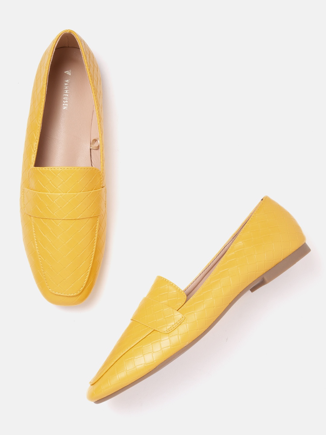 

Van Heusen Woman Woven Design Loafers, Yellow