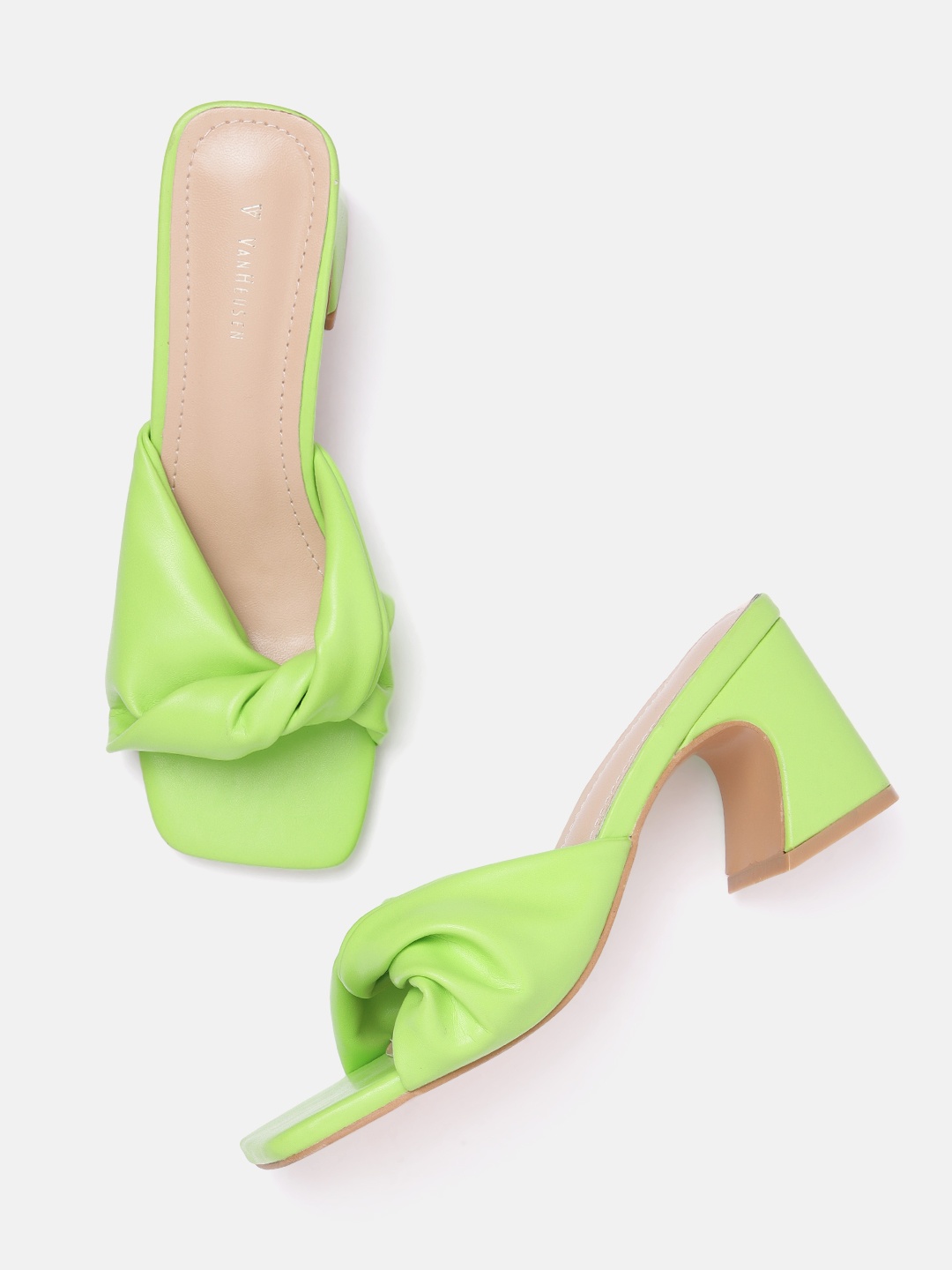 

Van Heusen Woman Open Toe Block Heels, Fluorescent green