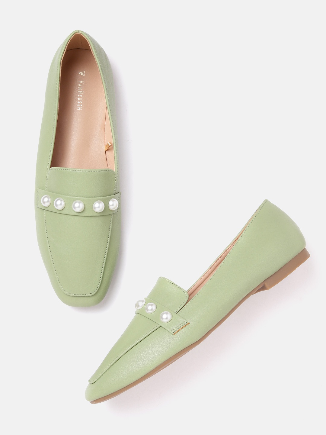 

Van Heusen Woman Beaded Detail Loafers, Green