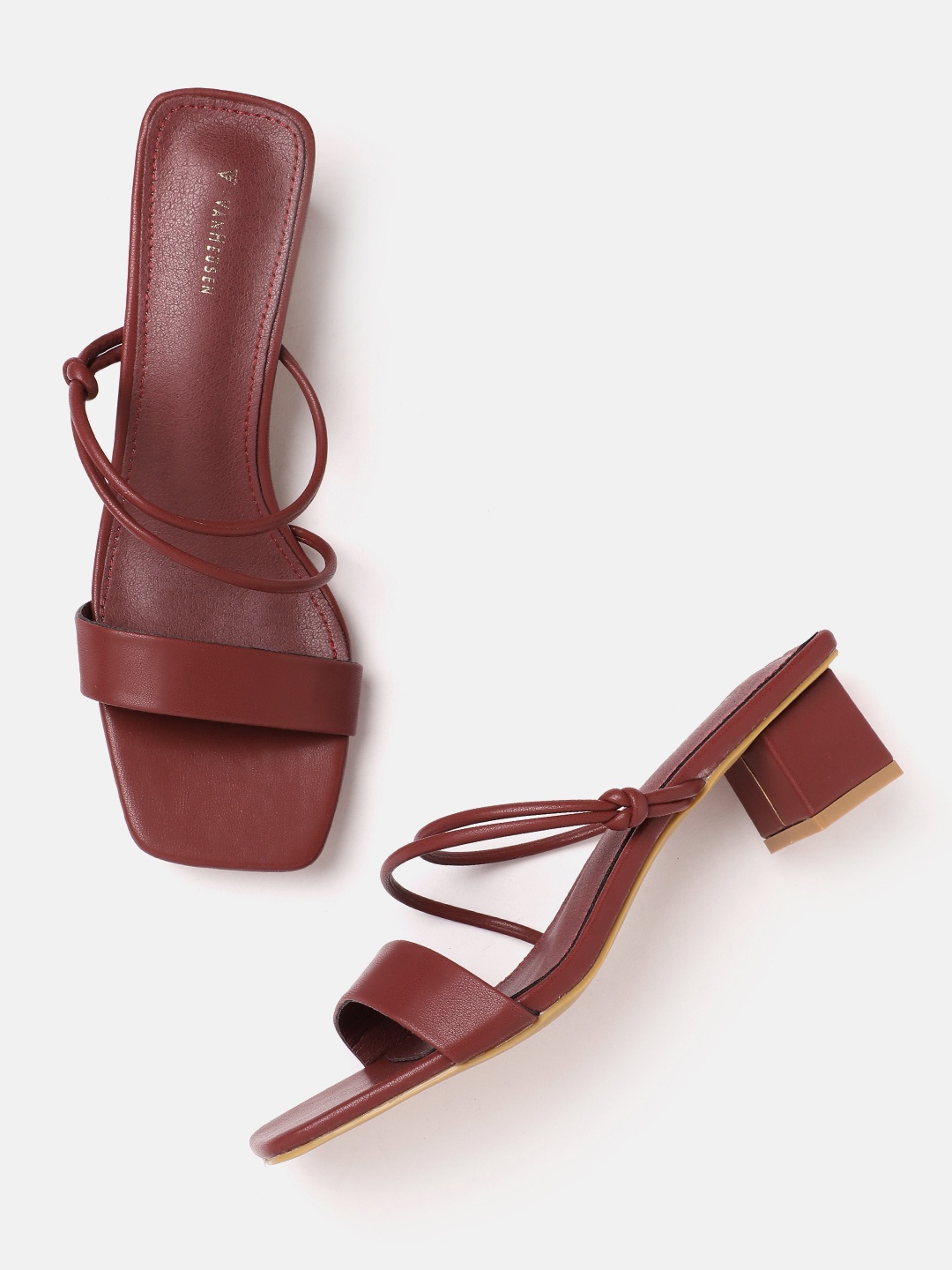 

Van Heusen Woman Strappy Block Heels, Maroon