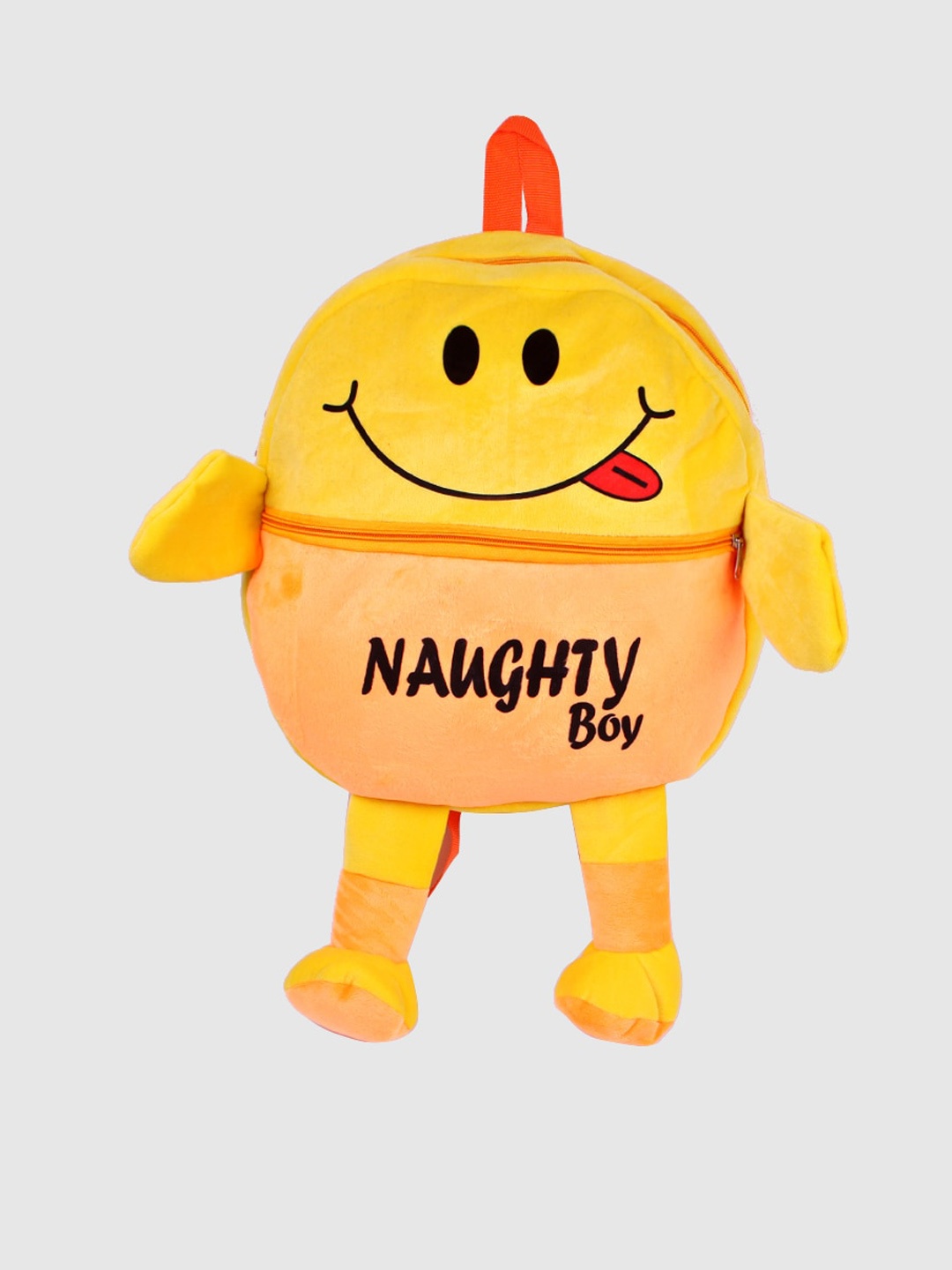 

DukieKooky Unisex Kids Yellow Graphic Applique Emoji Backpack