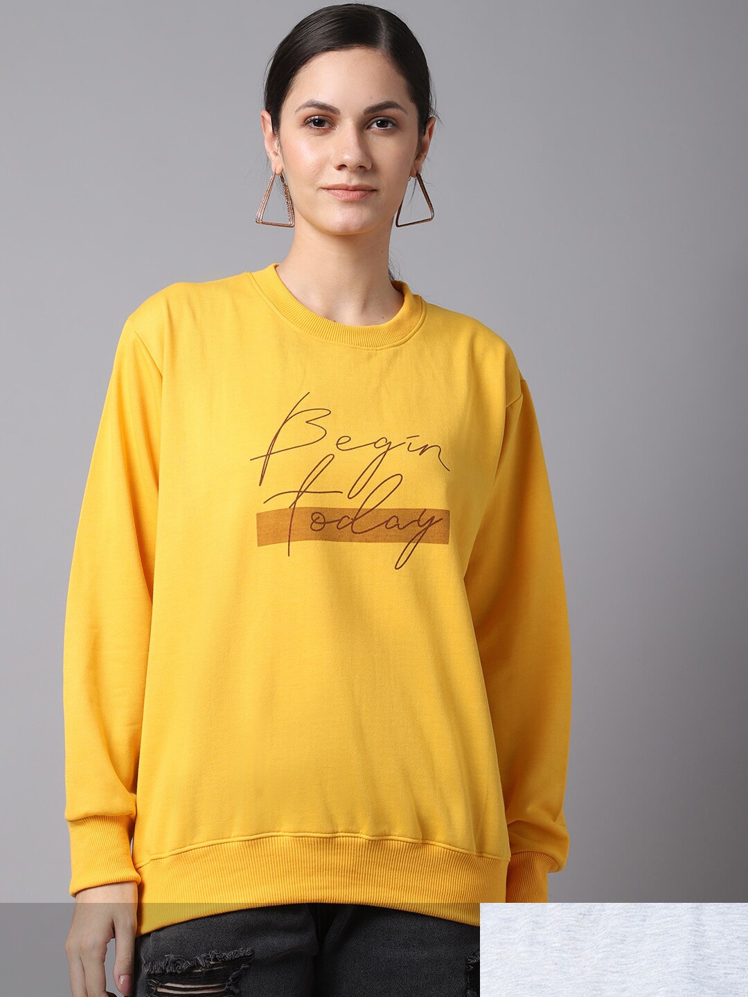 

MACK JONNEY Women Pack Of 2 Printed Sweatshirt, Yellow