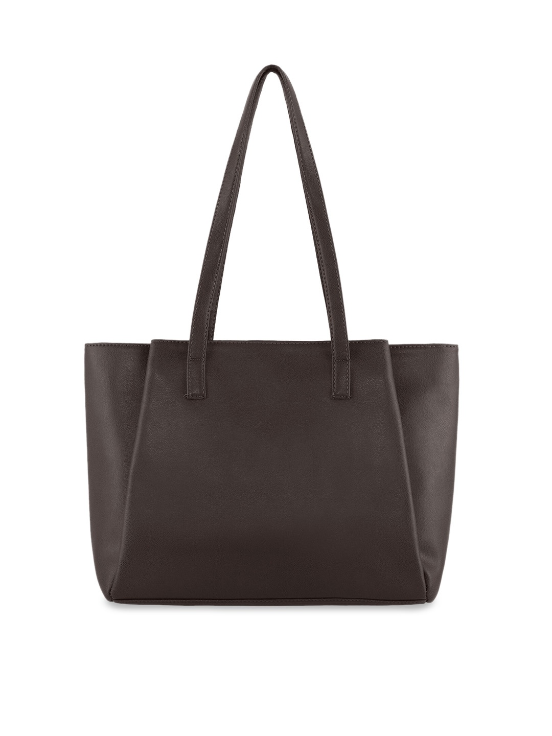 

Toteteca Coffee Brown Structured Shoulder Bag
