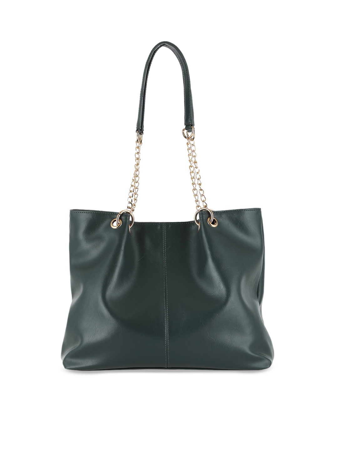 

Toteteca Green PU Structured Shoulder Bag
