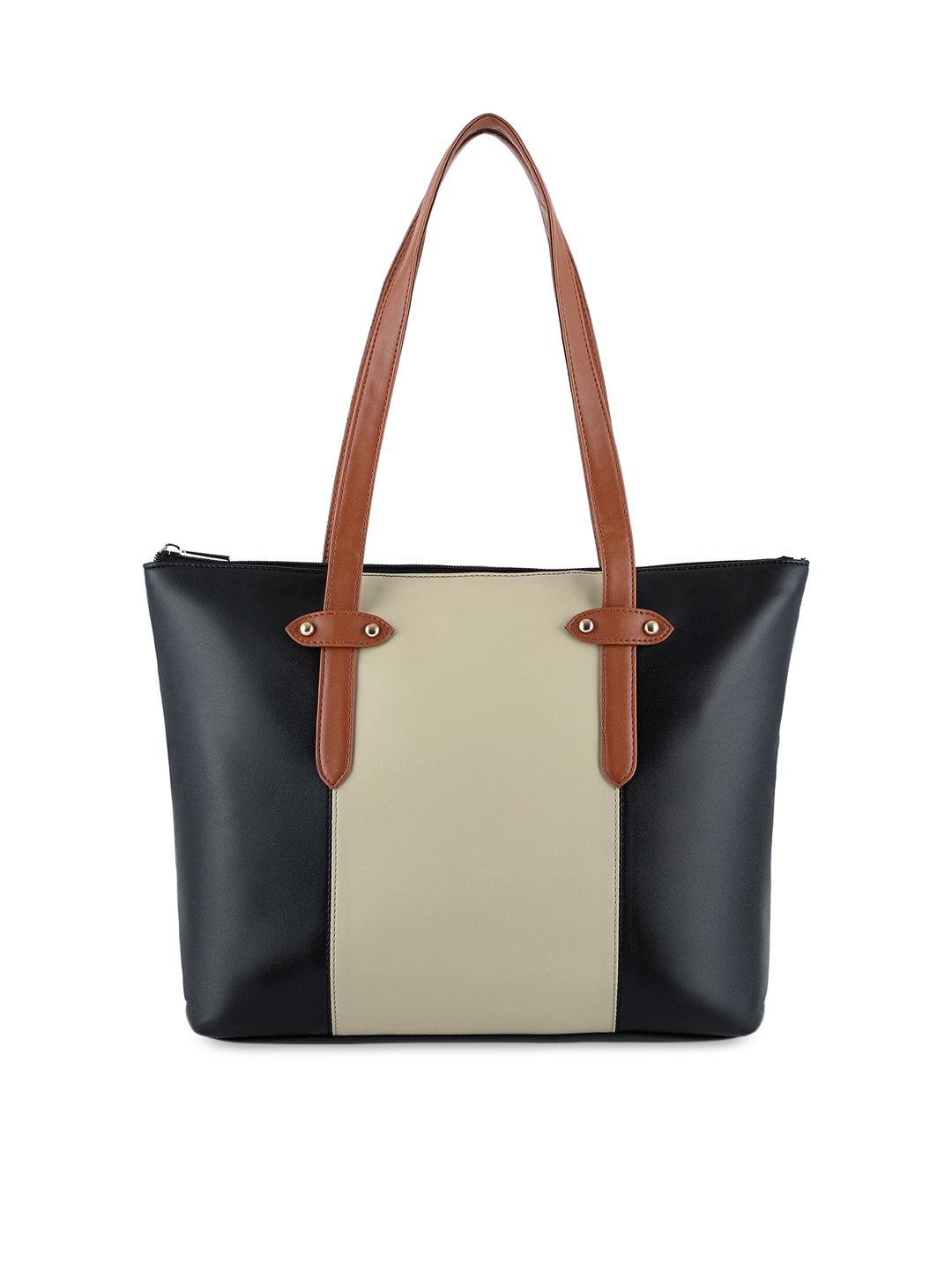 

Toteteca Women Black Colourblocked PU Structured Shoulder Bag