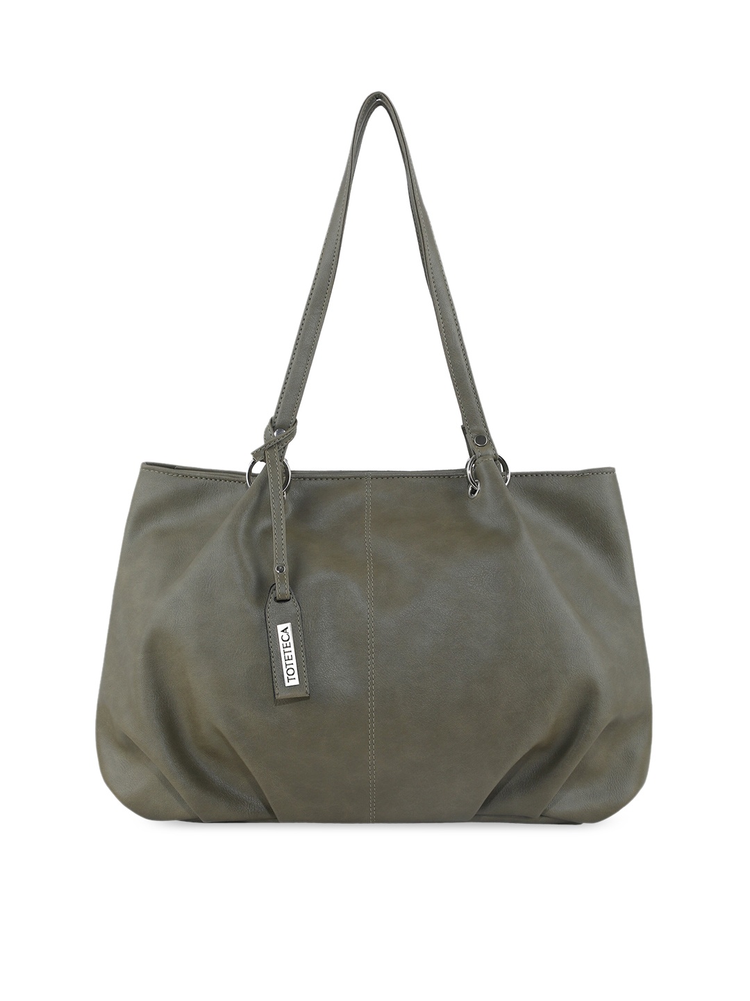 Toteteca Women Green Solid PU Structured Shoulder Bag