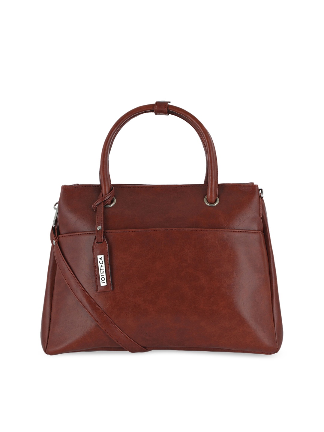 

Toteteca Brown PU Structured Shoulder Bag