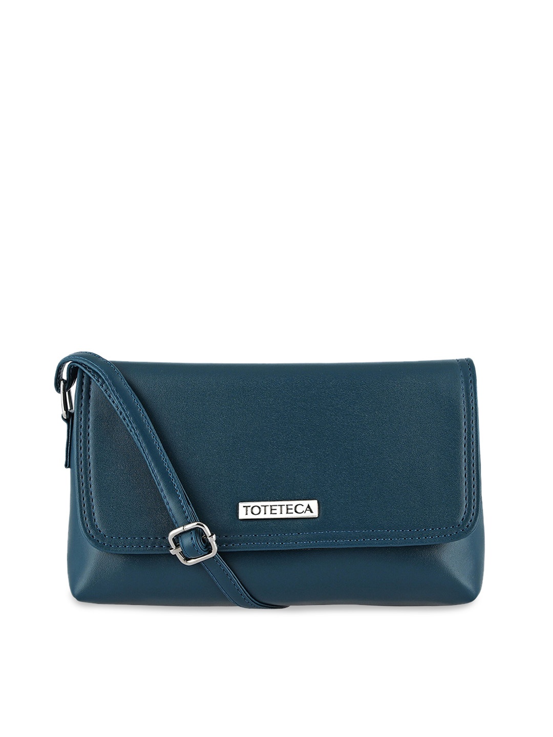 

Toteteca Blue Textured PU Structured Sling Bag