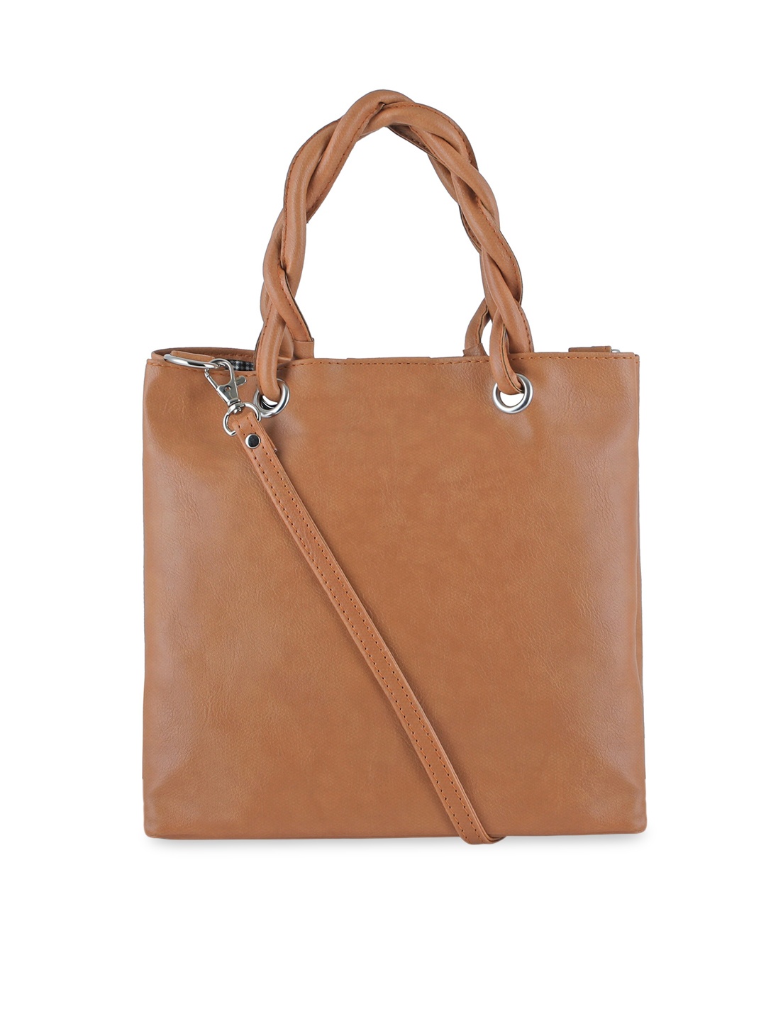 

Toteteca Tan PU Structured Shoulder Bag