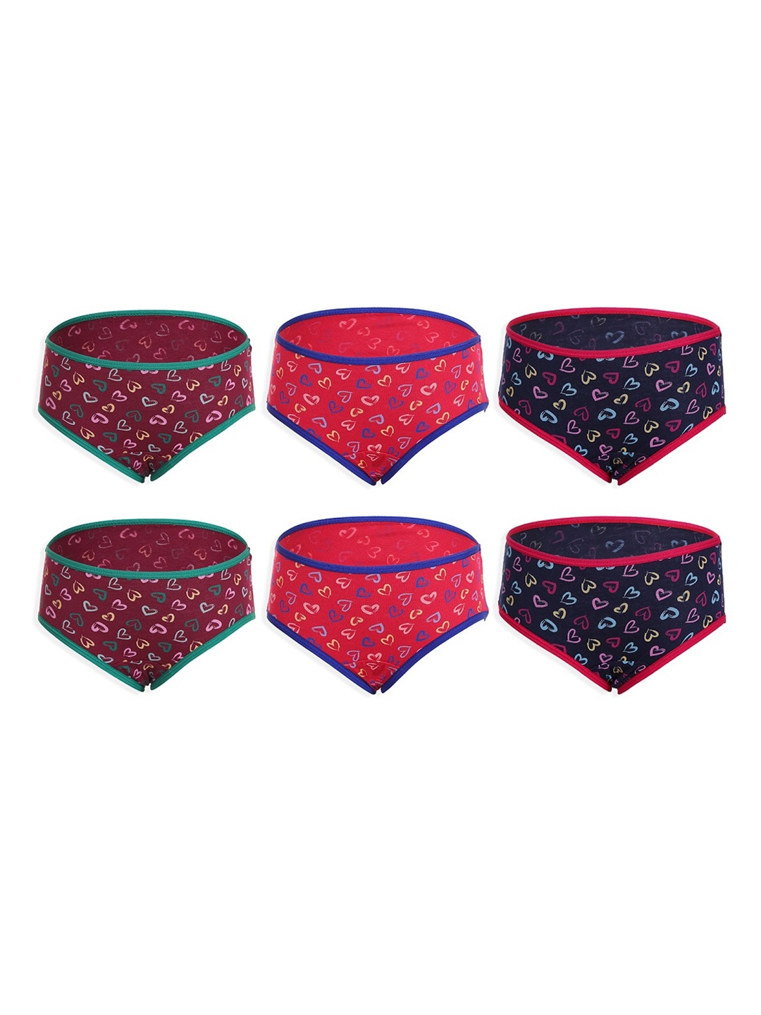

SMARTERKIDS Girls Pack Of 6 Assorted Cotton Panty