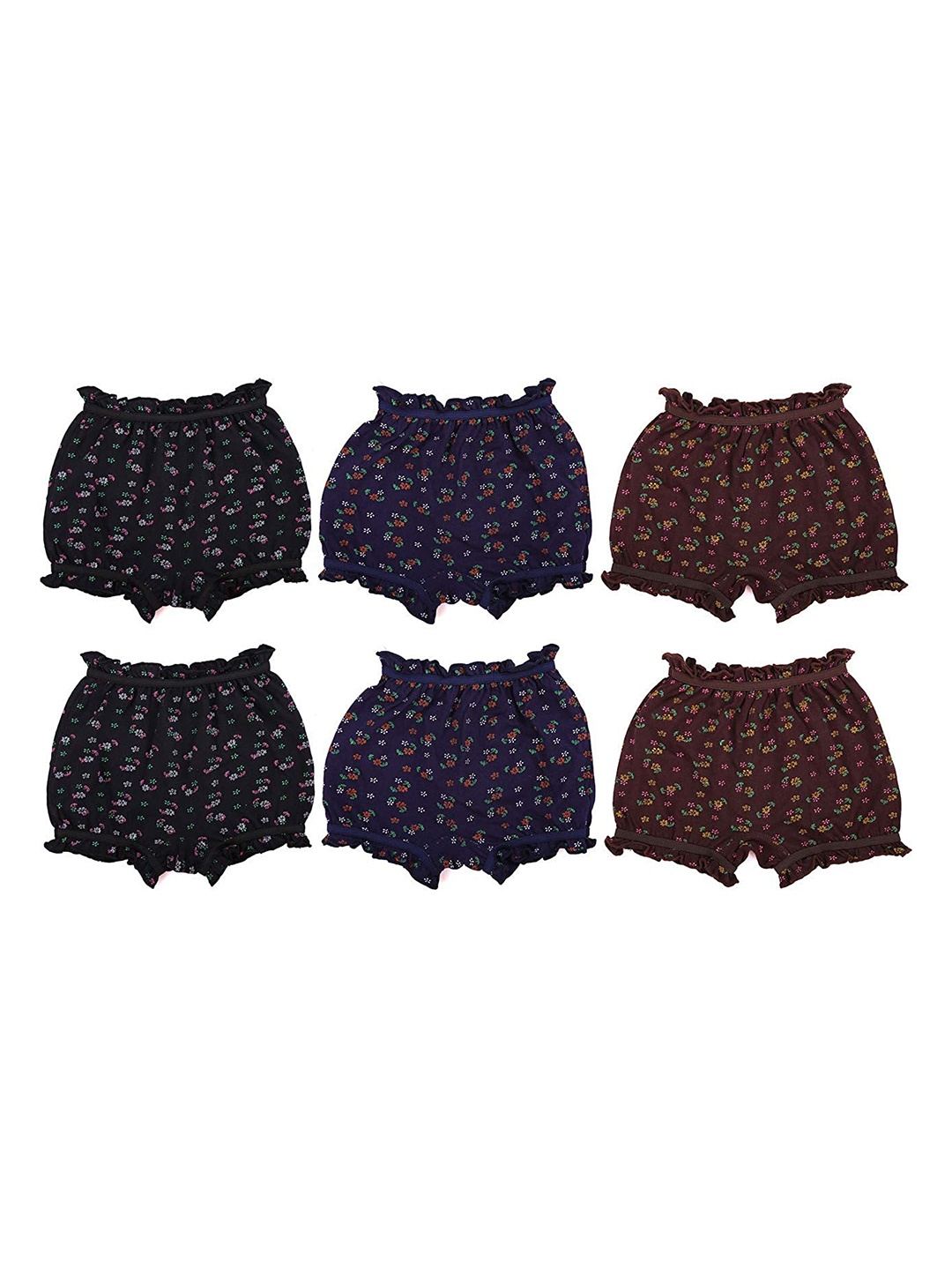 

SMARTERKIDS Kids Pack Of 6 Assorted Cotton Basic Briefs