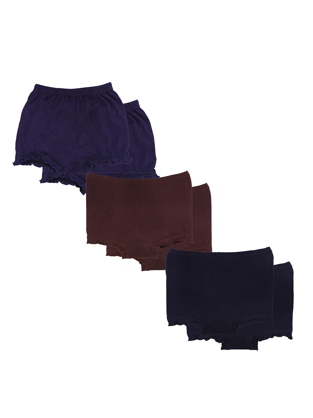 

SMARTERKIDS Kids Pack Of 6 Assorted Pure Cotton Basic Briefs 1003N_6