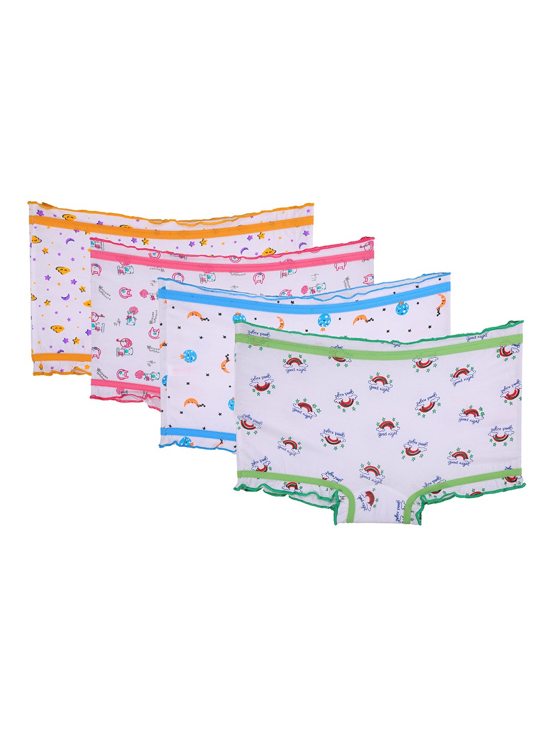 

SMARTERKIDS Infants Pack of 4 Assorted Printed Cotton Boxer Style Briefs