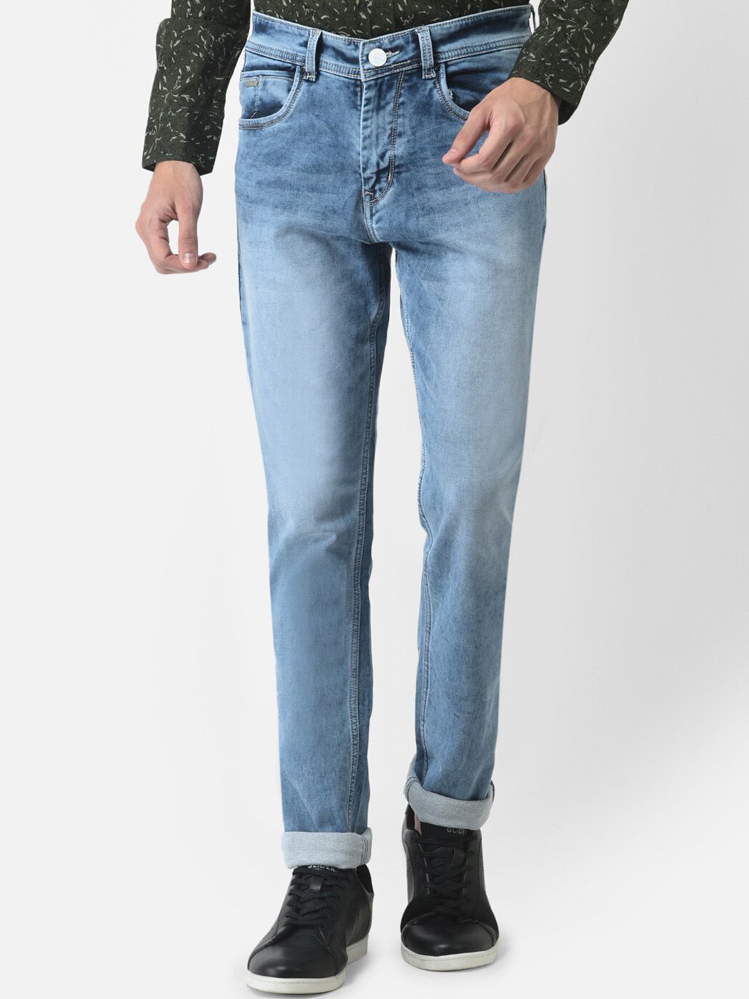 

Crimsoune Club Men Blue Urban Slim Fit Light Fade Stretchable Jeans