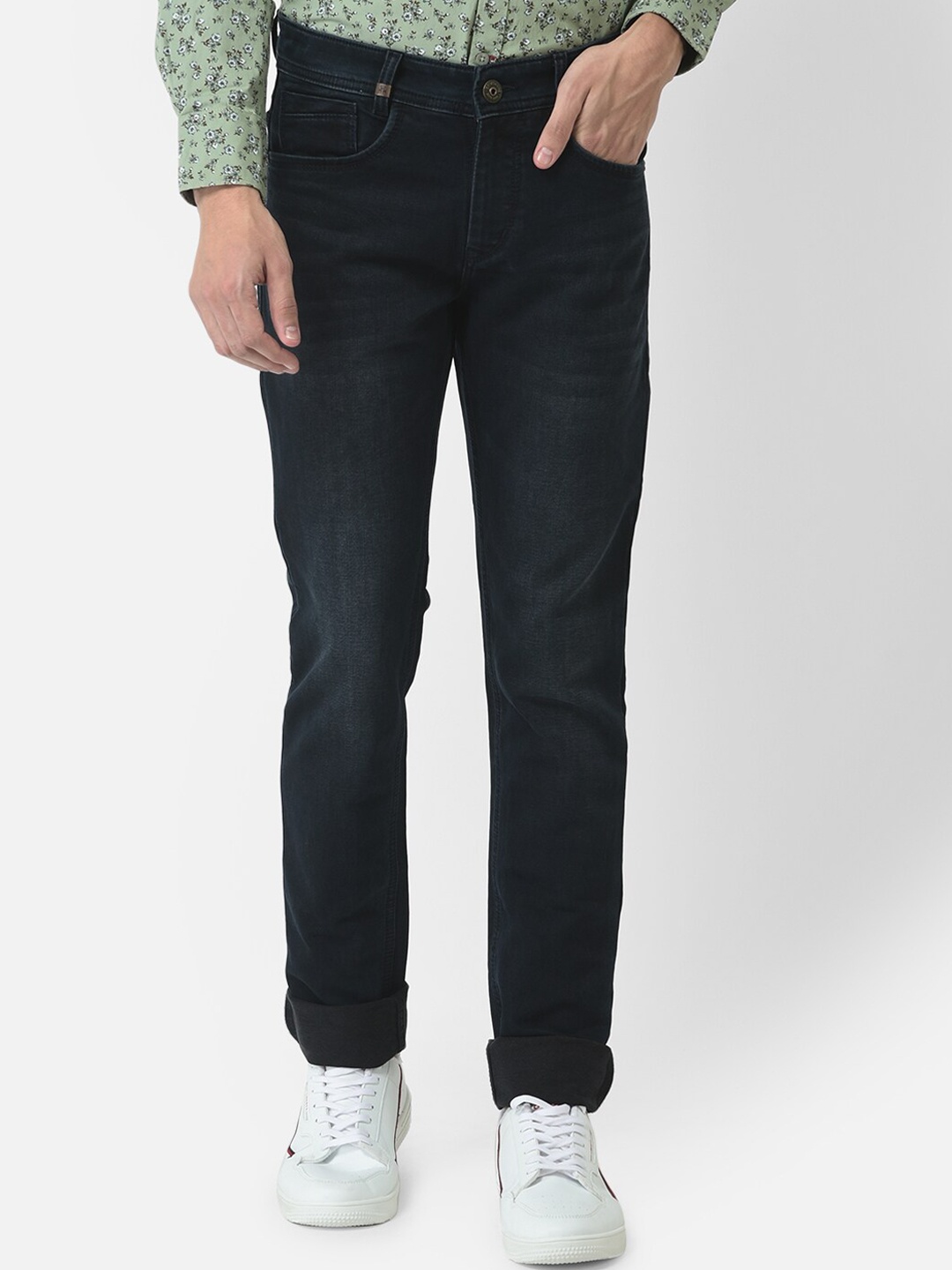 

Crimsoune Club Men Navy Blue Comfort Stretchable Jeans