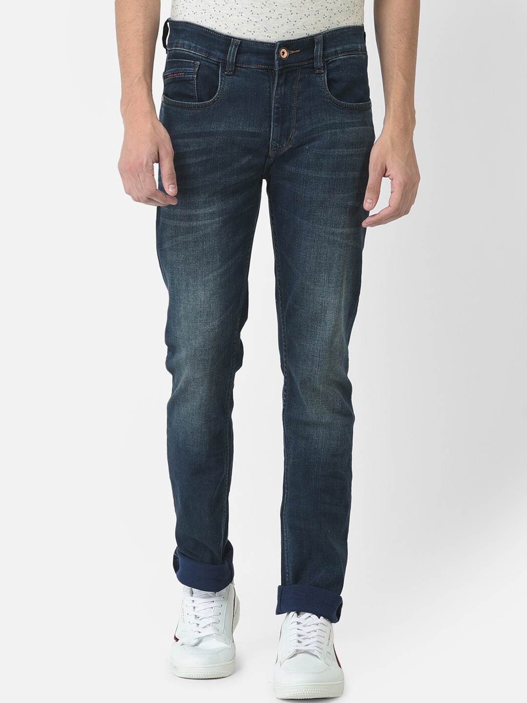 

Crimsoune Club Men Blue Comfort Light Fade Stretchable Jeans