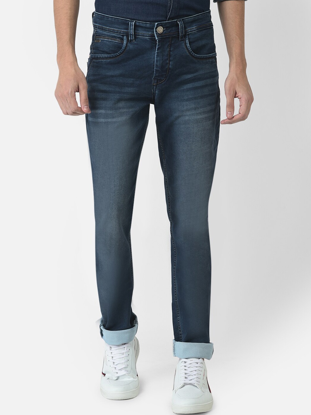 

Crimsoune Club Men Blue Urban Slim Fit Light Fade Stretchable Jeans