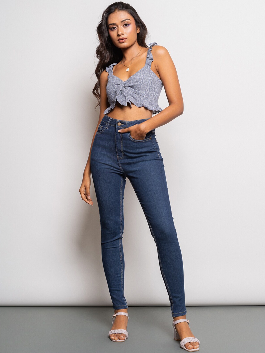 

FREAKINS Women Blue Skinny Fit High-Rise Stretchable Jeans