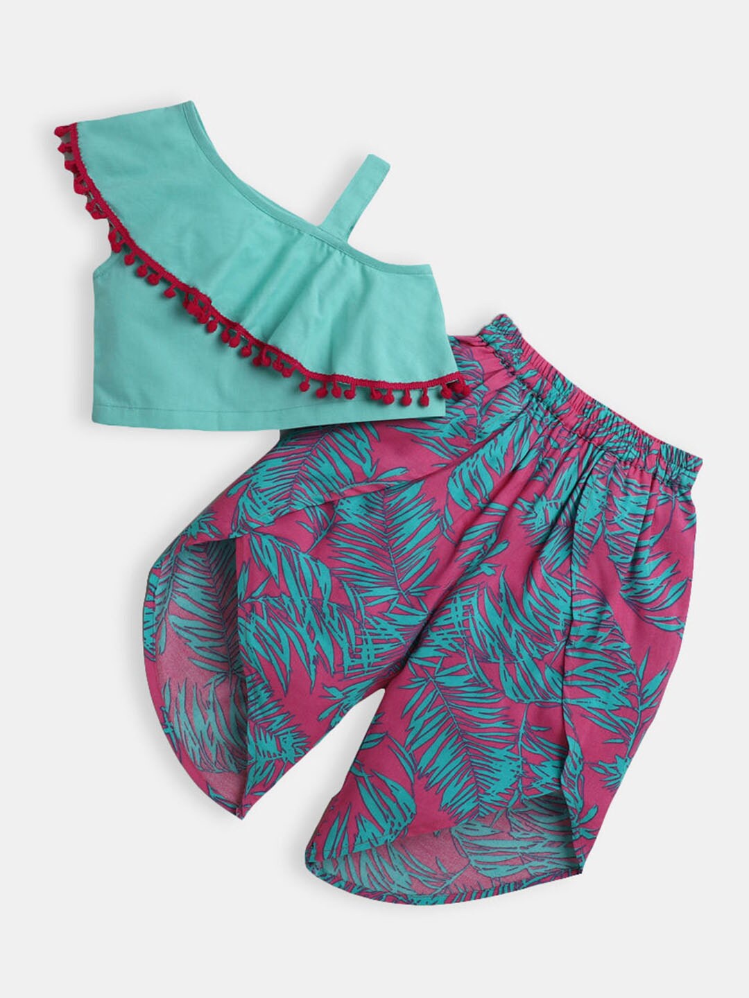 

Hopscotch Girls Green & Pink Top with Trousers