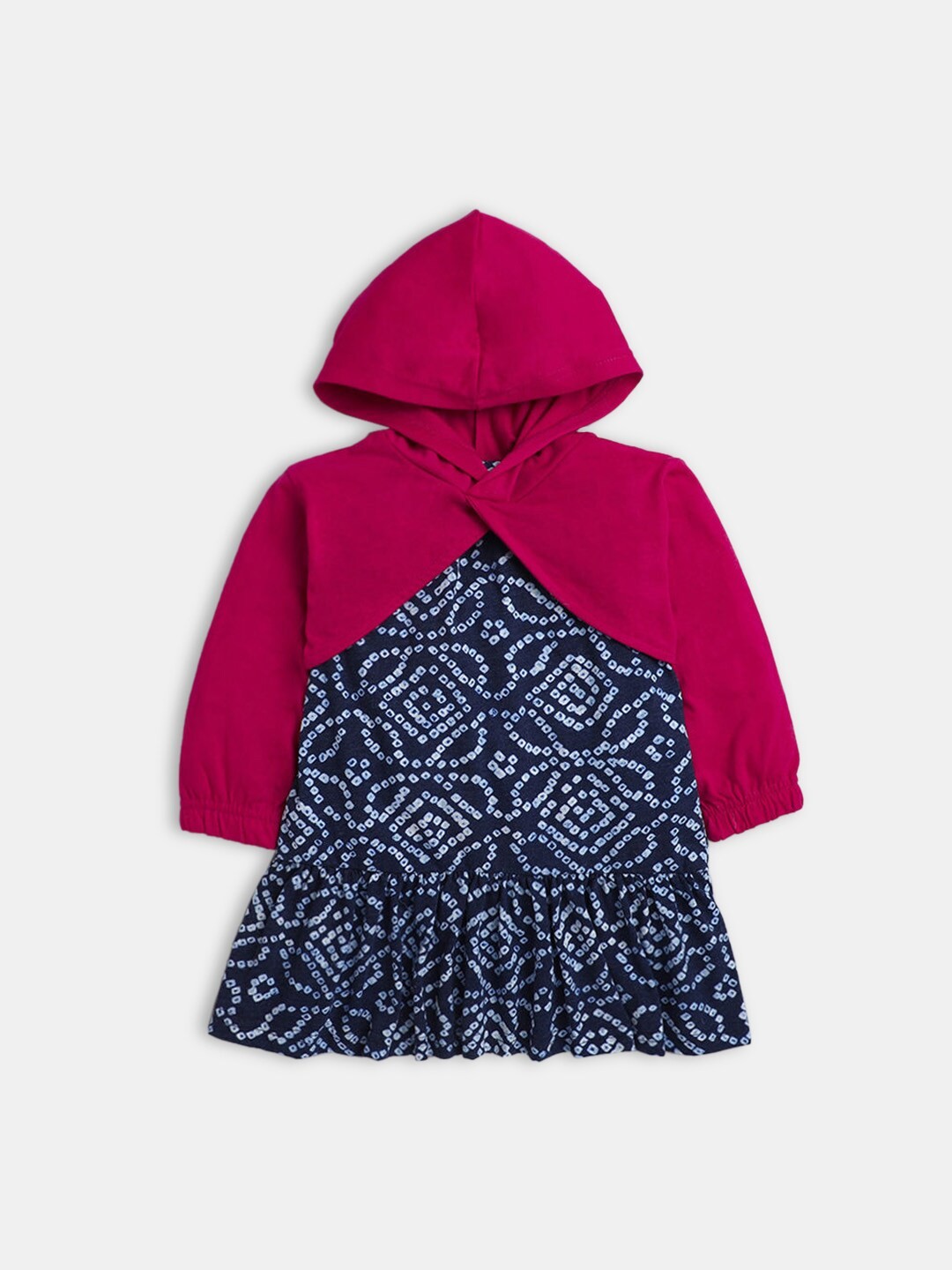 

Hopscotch Girls Purple And Blue Coat With Skirt