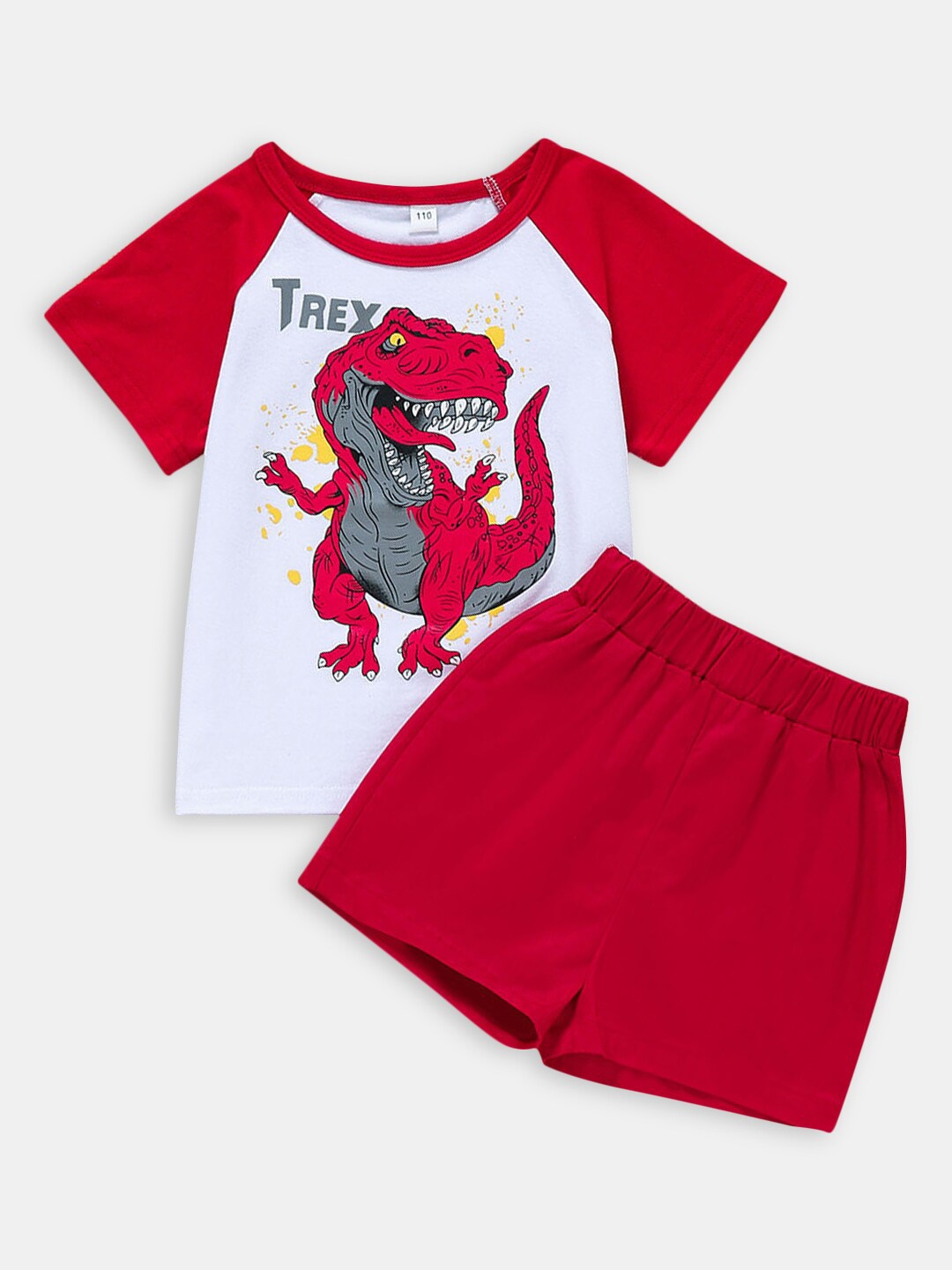 

Hopscotch Boys Red & White Printed T-shirt with Short