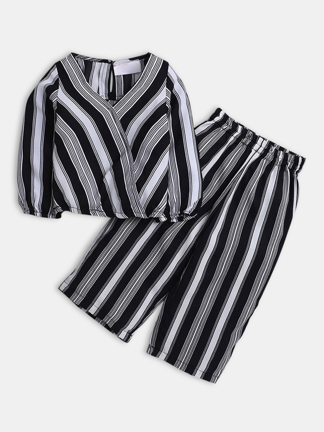 

Hopscotch Girls Grey & Black Striped Top with Trouser