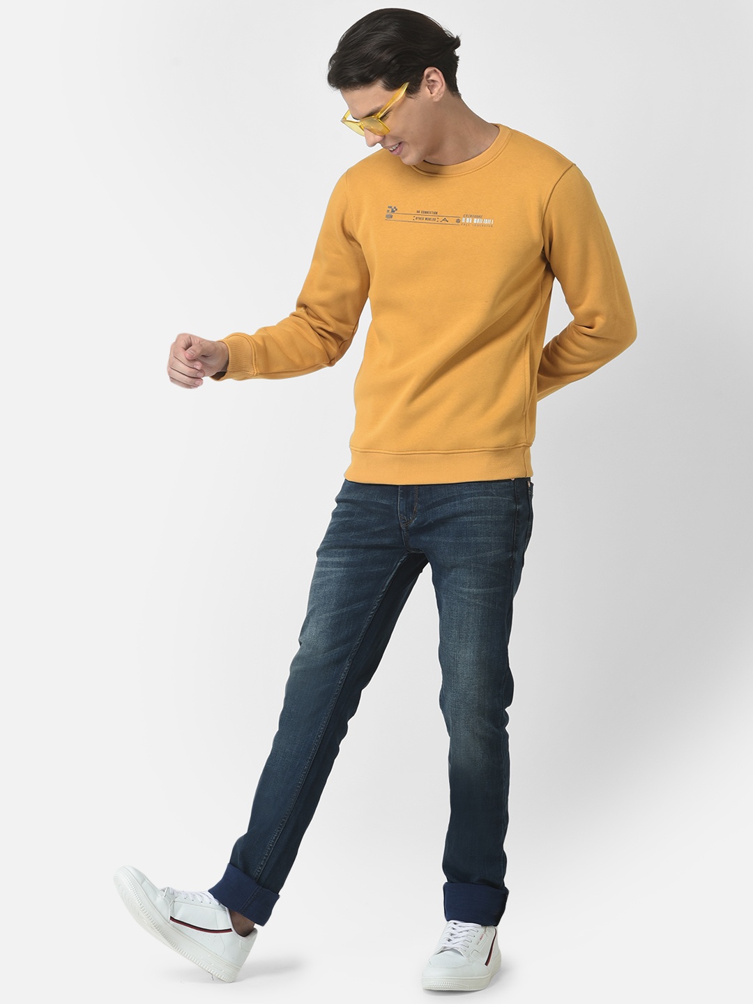 

Crimsoune Club Men Mustard Pullover Sweatshirt
