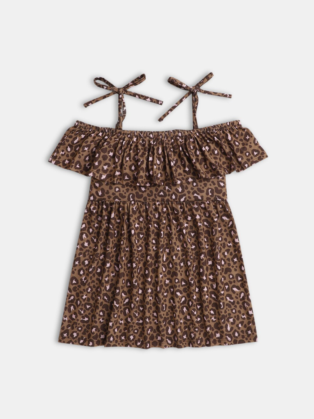 

Hopscotch Girls Brown Animal Dress