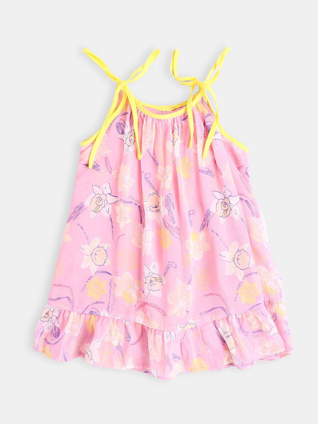 

Hopscotch Girls Pink & Blue Floral A-Line Dress