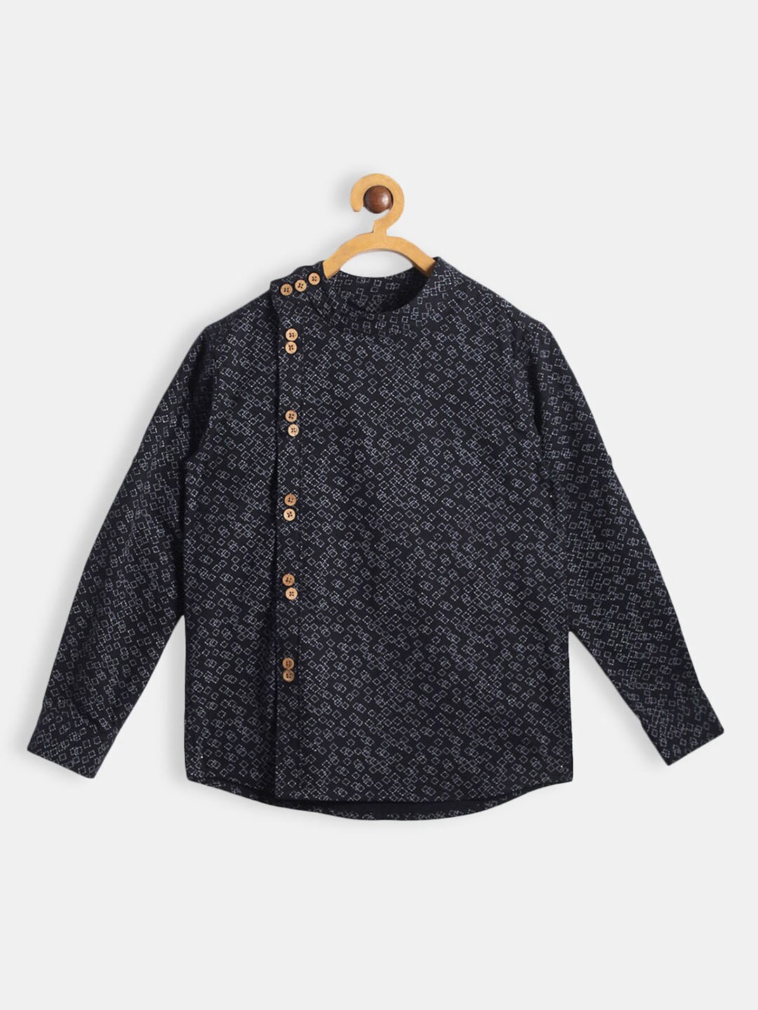 

Hopscotch Boys Black Printed Shirt
